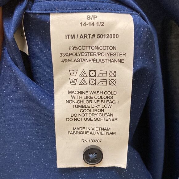 Lucky Brand Men's Blue Short Sleeve Button‎ Down Collared Shirt Small - Picture 8 of 10